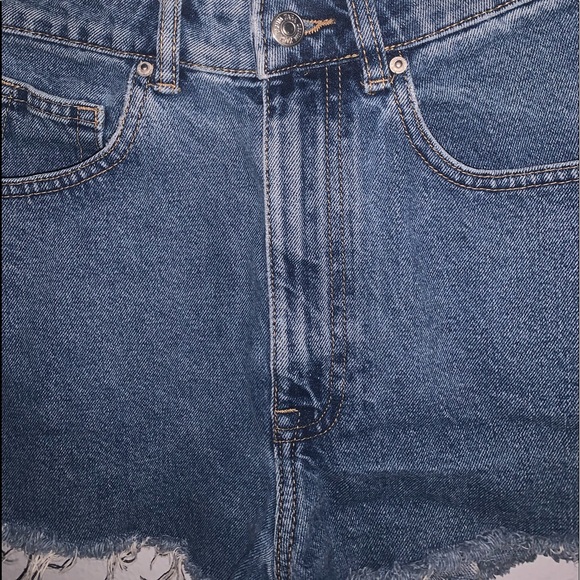 Zara High Waisted Jean Shorts - Picture 5 of 8